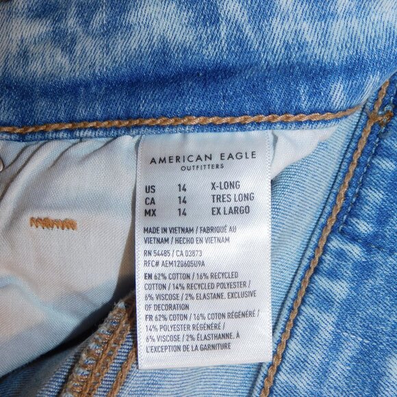 American Eagle Skinny Kick Jeans - Size 14, X-Long - Picture 4 of 4